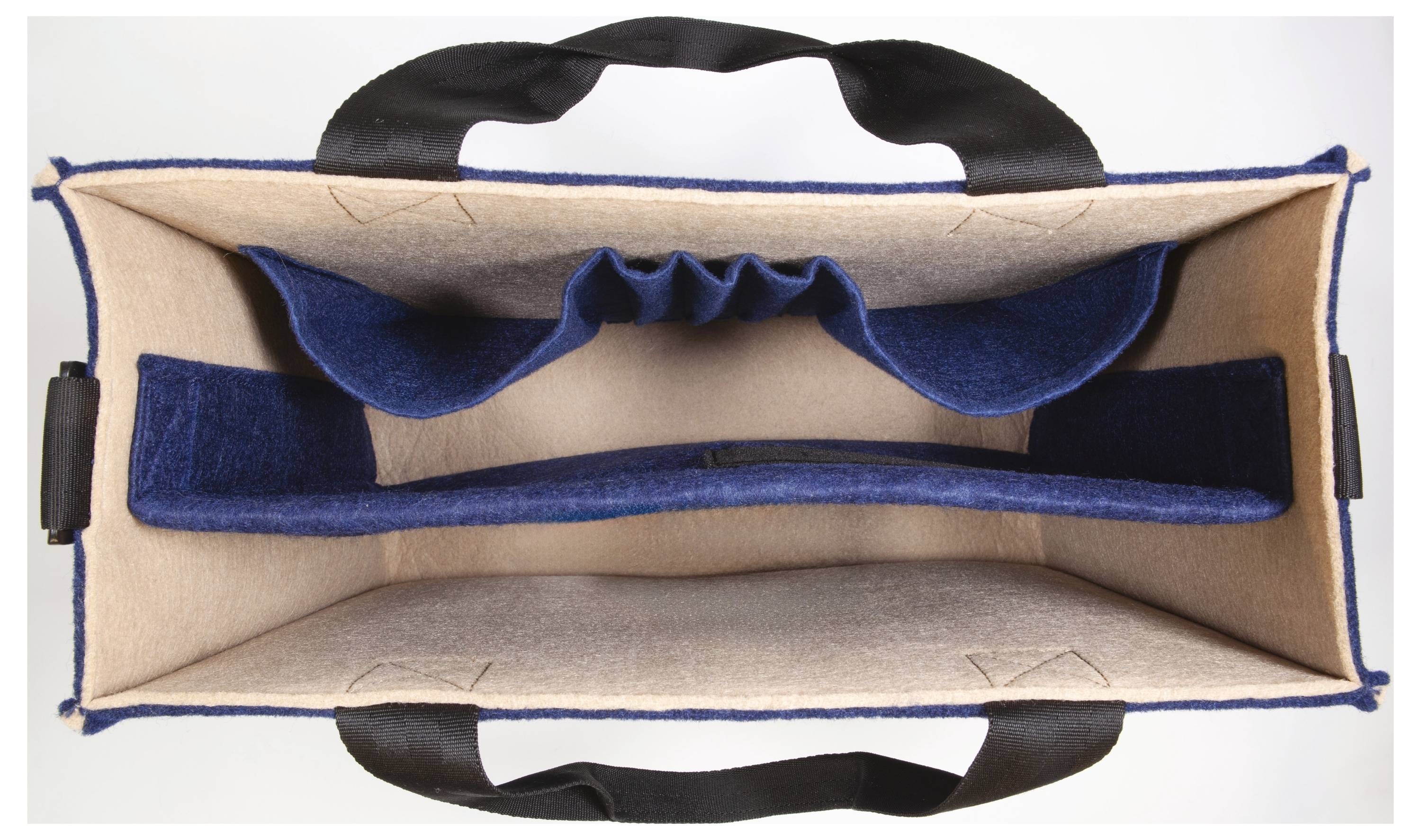 Сумка для ноутбука Sigel Desk Sharing Bag Bicolor M Синтетичний фетр темно-синій, бежевий (Ш x В x Г) 36 x 28 x 15 см Підходить до