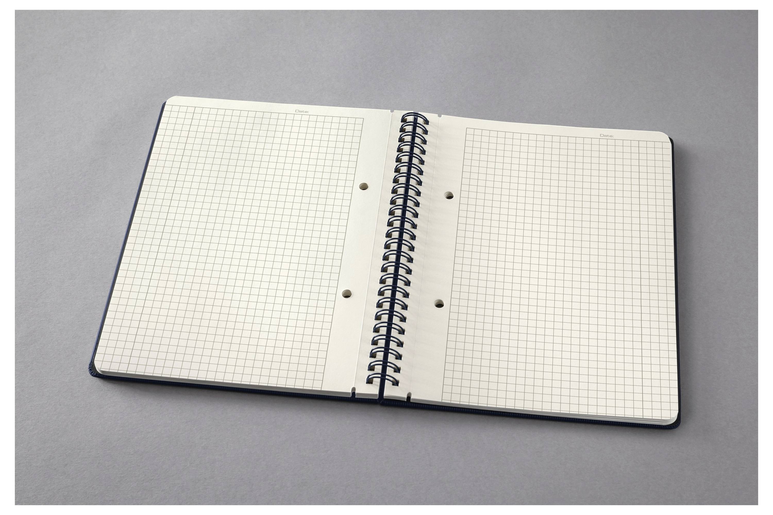 Блокнот Sigel CO824 темно-синього кольору DIN A4 зі спіраллю в квадраті