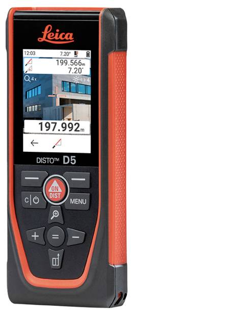Лазерний далекомір Leica Disto D5 з Bluetooth, застосунок, літій-іонний акумулятор 200 м