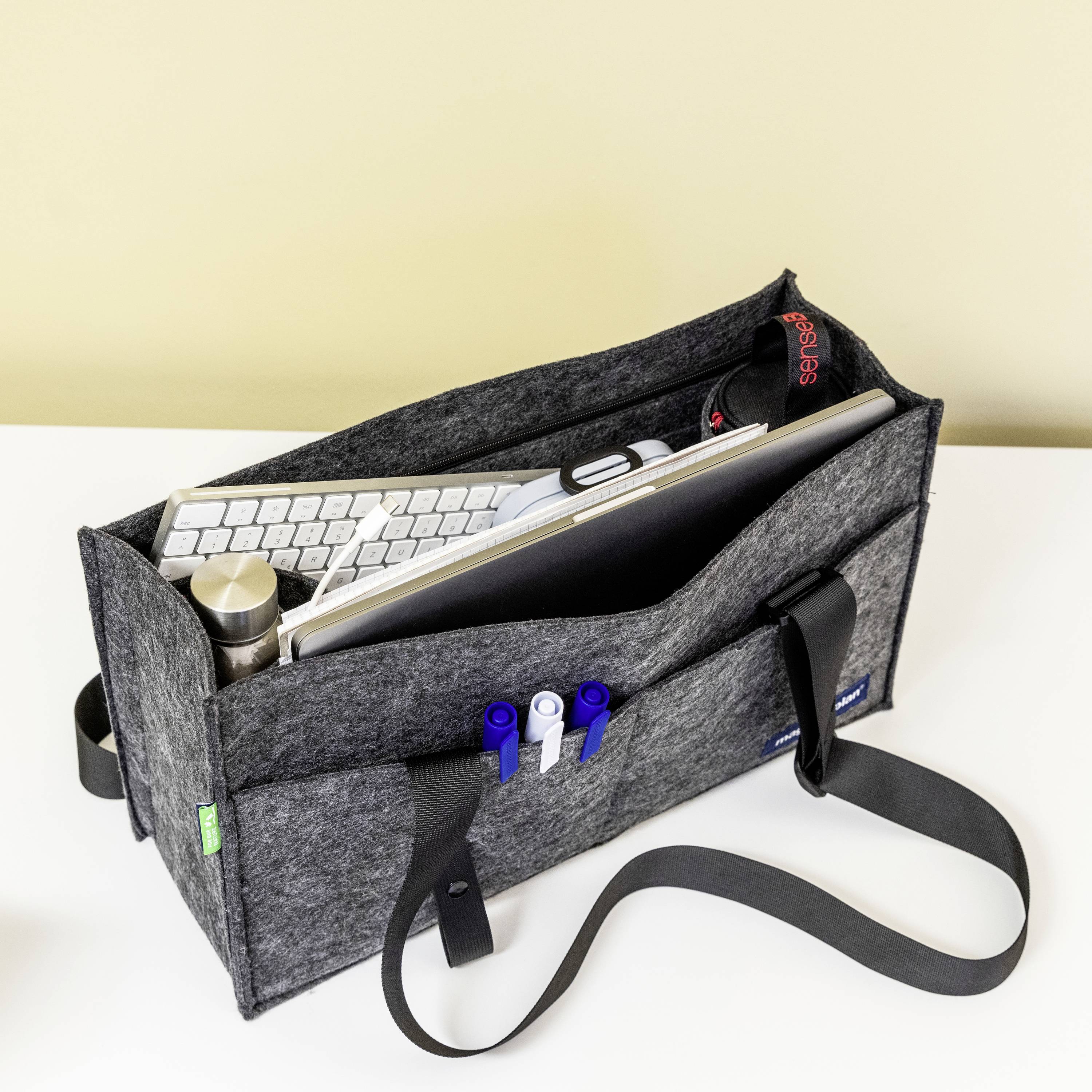 Сумка magnetoplan 11126 45 см x 25 см x 15 см сірого кольору