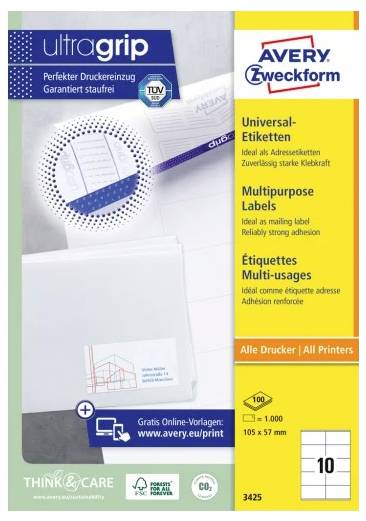 Універсальна етикетка Avery-Zweckform 6137, 1 шт.