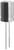 Czarny cylindryczny kondensator z dwoma metalowymi przewodami wystającymi w dół.