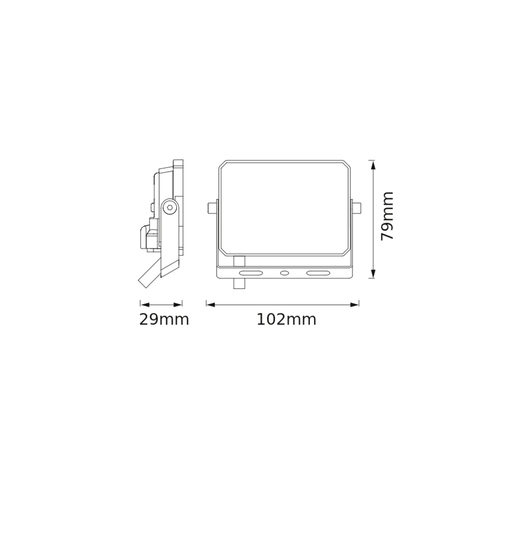 Світлодіодний прожектор OSRAM HOMELIGHTING FLOODLIGHT LUX 10W 830 BLACK 4099854489365 10.00 Вт Колір світлодіода: теплий білий