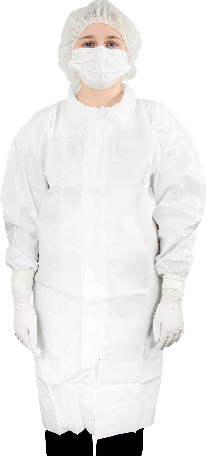 Антистатичний лабораторний халат Antistat 600-5005E, одноразовий, розмір одягу: XXL, білий