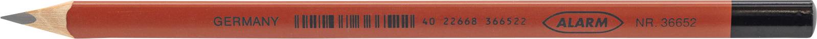 Czerwono-czarny ołówek z nadrukiem 'CARAN d'ACHE' i 'SWISS MADE' na boku.
