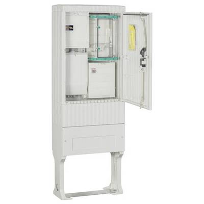 Szafa rozdzielcza elektryczna z otwartymi drzwiami, ukazująca wewnętrzne komponenty, w tym wyłączniki automatyczne i okablowanie.