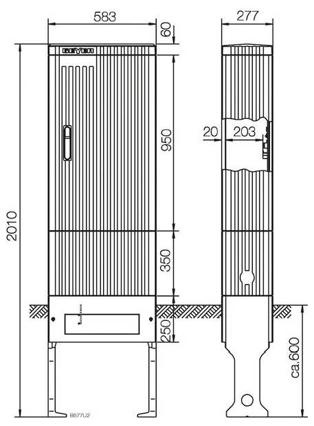 Kolumna przyłączeniowa ABN SL205P SL205P, 1 szt.