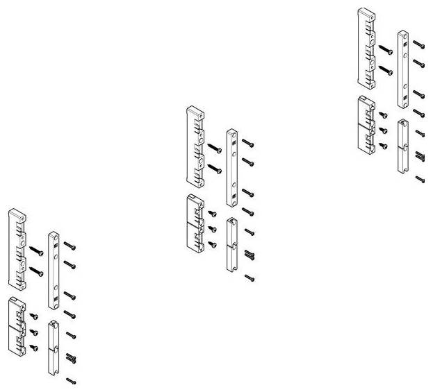 ABN MFS43605 Moduł szyny zbiorczej płaski 3-4FB/3RE 60mm do CU 12x5 - 30x10mm, 5p, EBM 32mm Moduł do szynoprzewodów 1 szt.