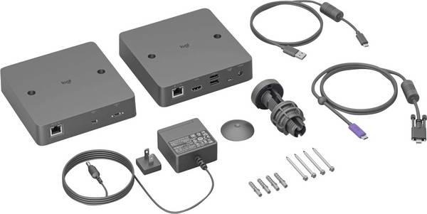 Logitech Extend System konferencyjny USB-C®, Gigabit-LAN (1 Gbit/s), HDMI, USB 2.0, Micro USB czarny