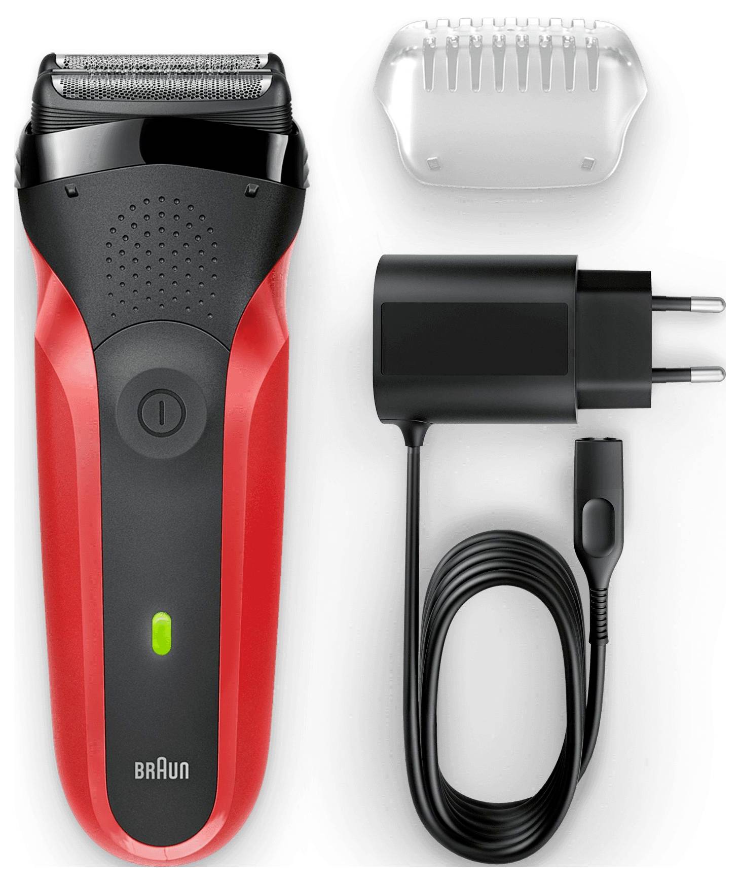 Бритва-сітка Braun Series 3 300s 81569932 Червоний, Чорний