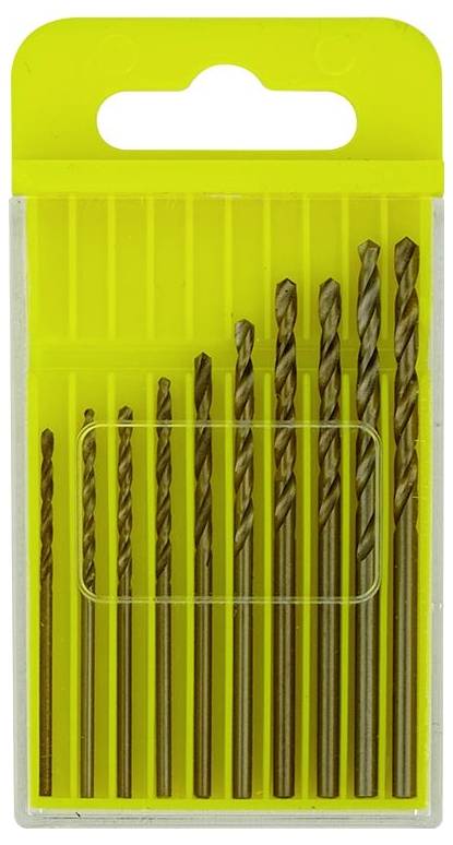 Набір спіральних свердел по металу Donau Elektronik HSS-CO-225, 10 предм.