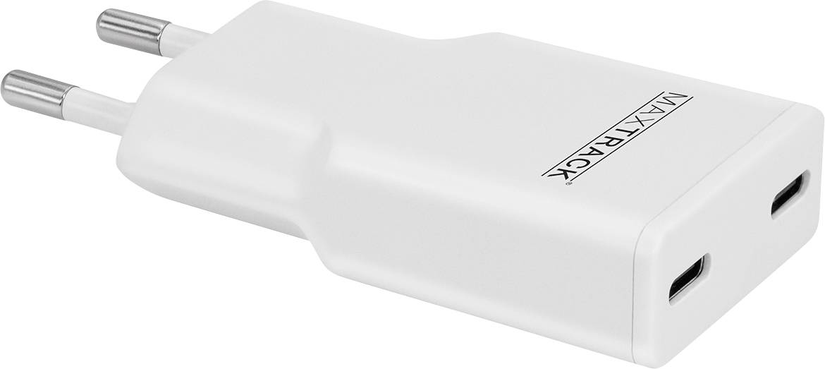 Зарядний адаптер Maxtrack 30 Вт 2x USB-C® Power Delivery 3.0, швидка зарядка