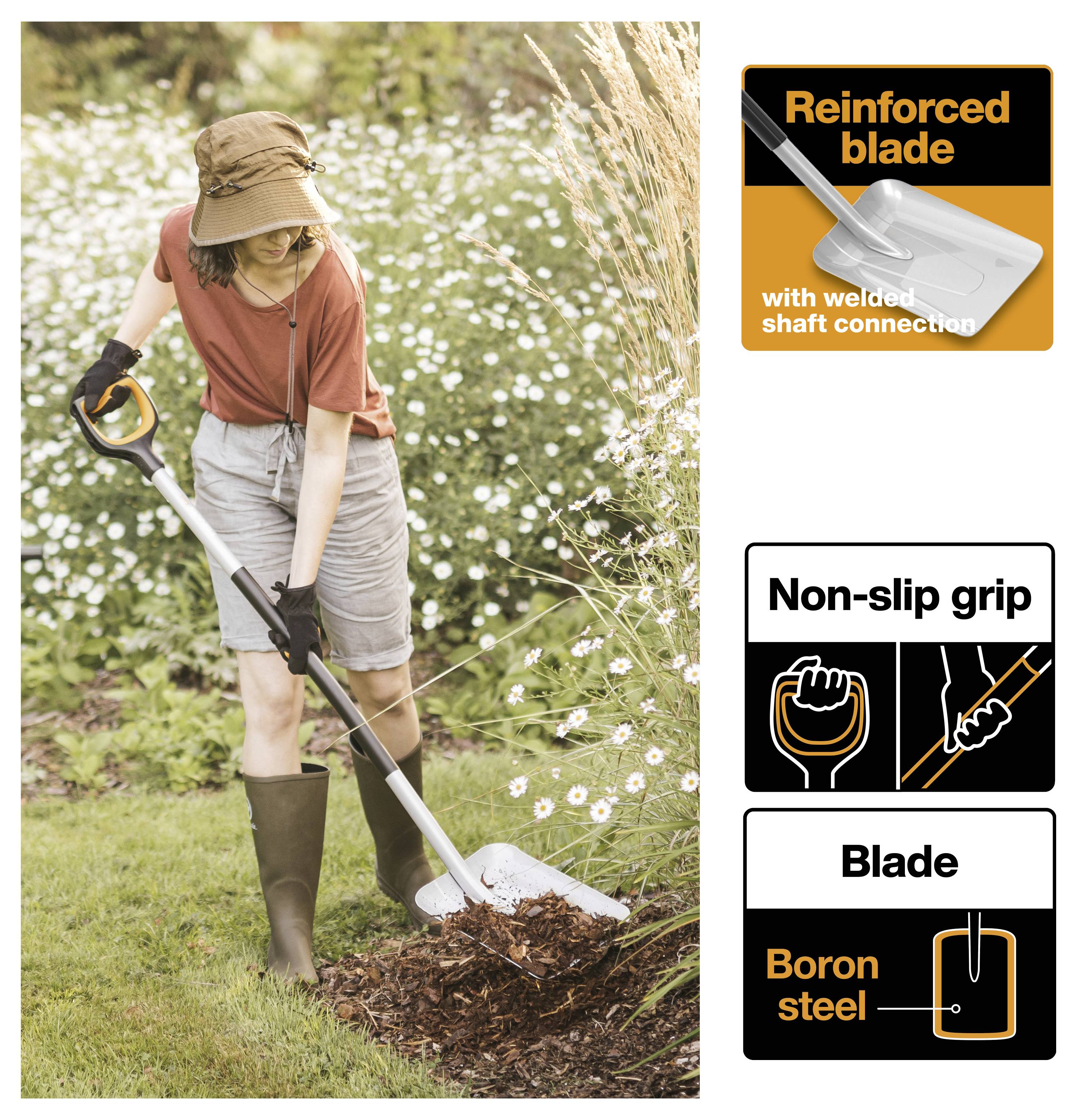 Fiskars 1066731 Łopata szufla Szerokość pracy 223 mm miękki uchwyt-1