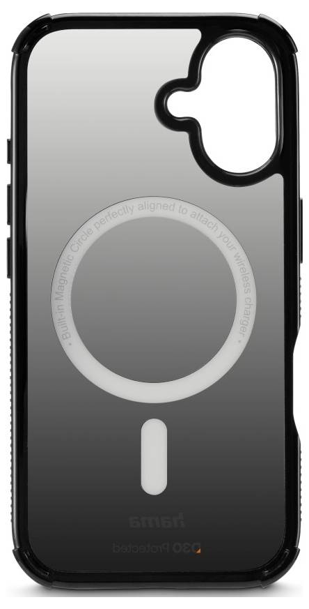 Чохол Hama для Apple iPhone 17 чорний, сумісний з MagSafe, індуктивний зарядний пристрій 00232373