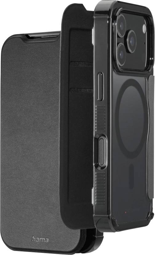 Чохол-брошура Hama для Apple iPhone 17 Pro чорного кольору, сумісний з MagSafe, бездротова зарядка 00232403