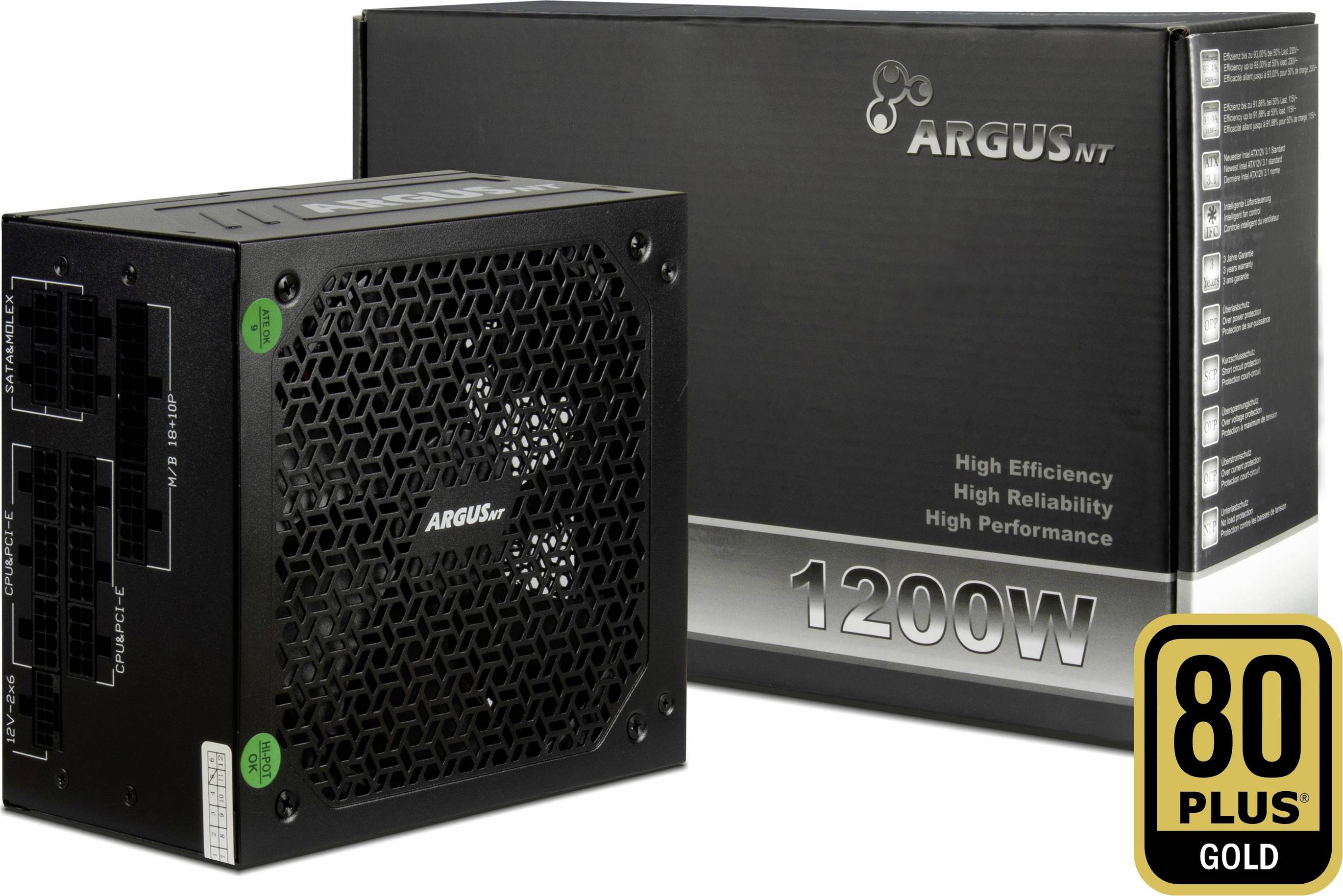 Inter-Tech Argus BA4 Zasilacz do komputera 1200 W ATX 80 PLUS® Gold-4