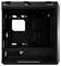 Czarna obudowa komputera z otwartą boczną ścianką, ukazująca wewnętrzną przestrzeń na podzespoły sprzętowe, w tym obszary montażowe dla płyty głównej i zasilacza.