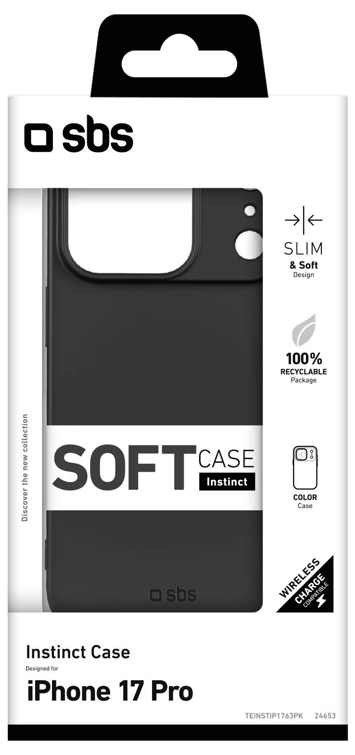 Чохол sbs mobile Instinct для Apple iPhone 17 Pro чорний TEINSTIP1763PK