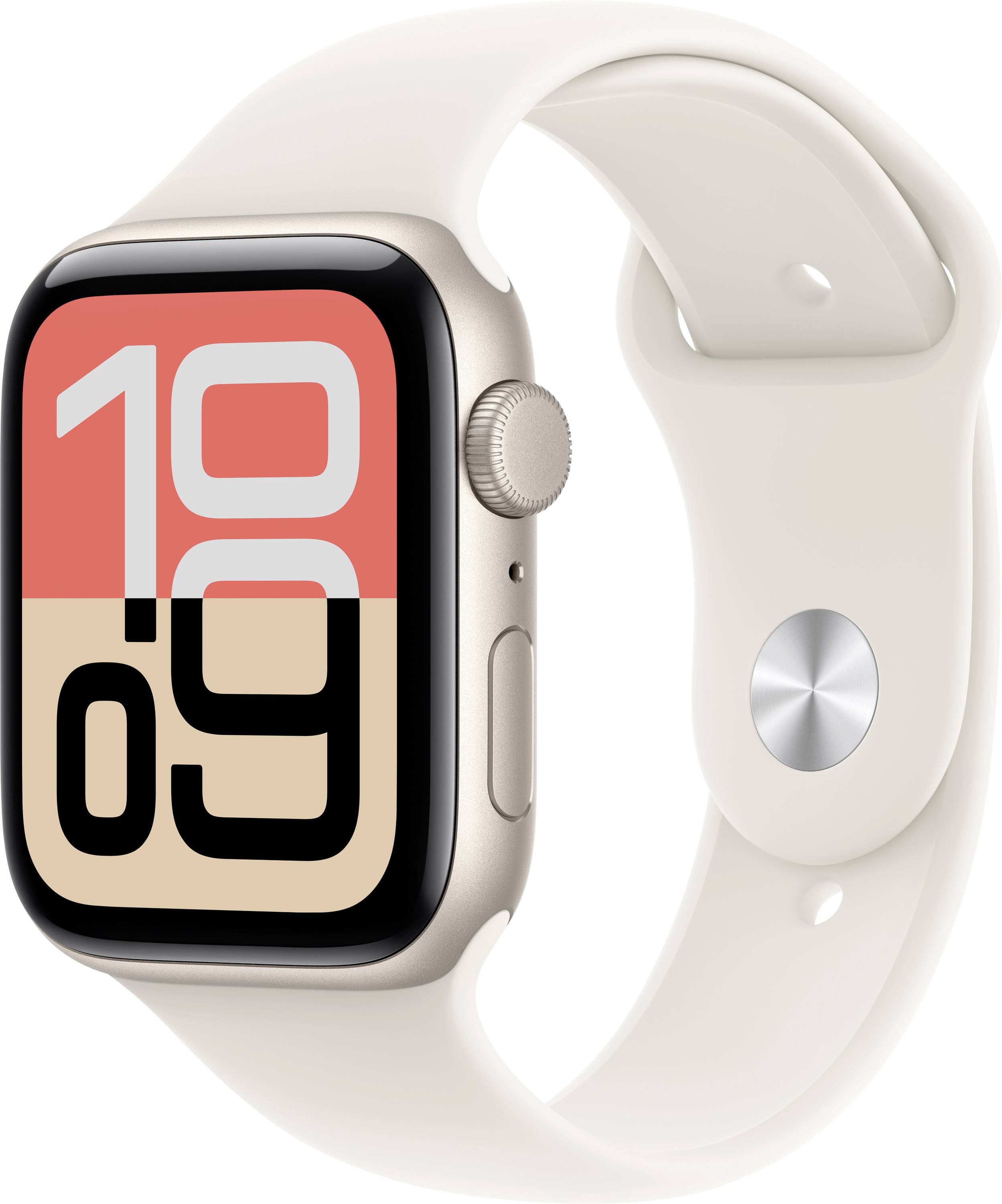 Apple Watch SE 3 GPS 44 мм алюмінієвий корпус спортивний ремінець білий M/L