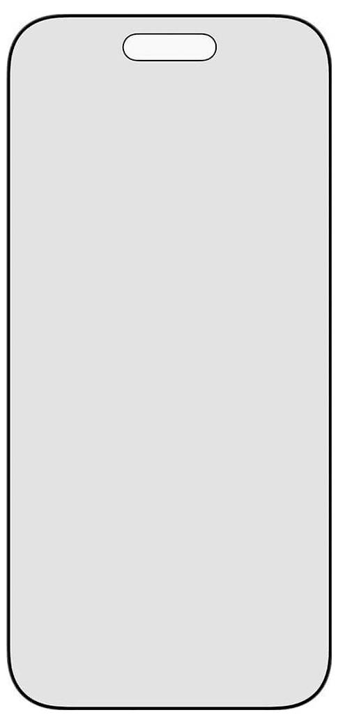 Ilustracja smartfona z owalnemu wycięciem w kształcie pigułki na środku górnej części ekranu.