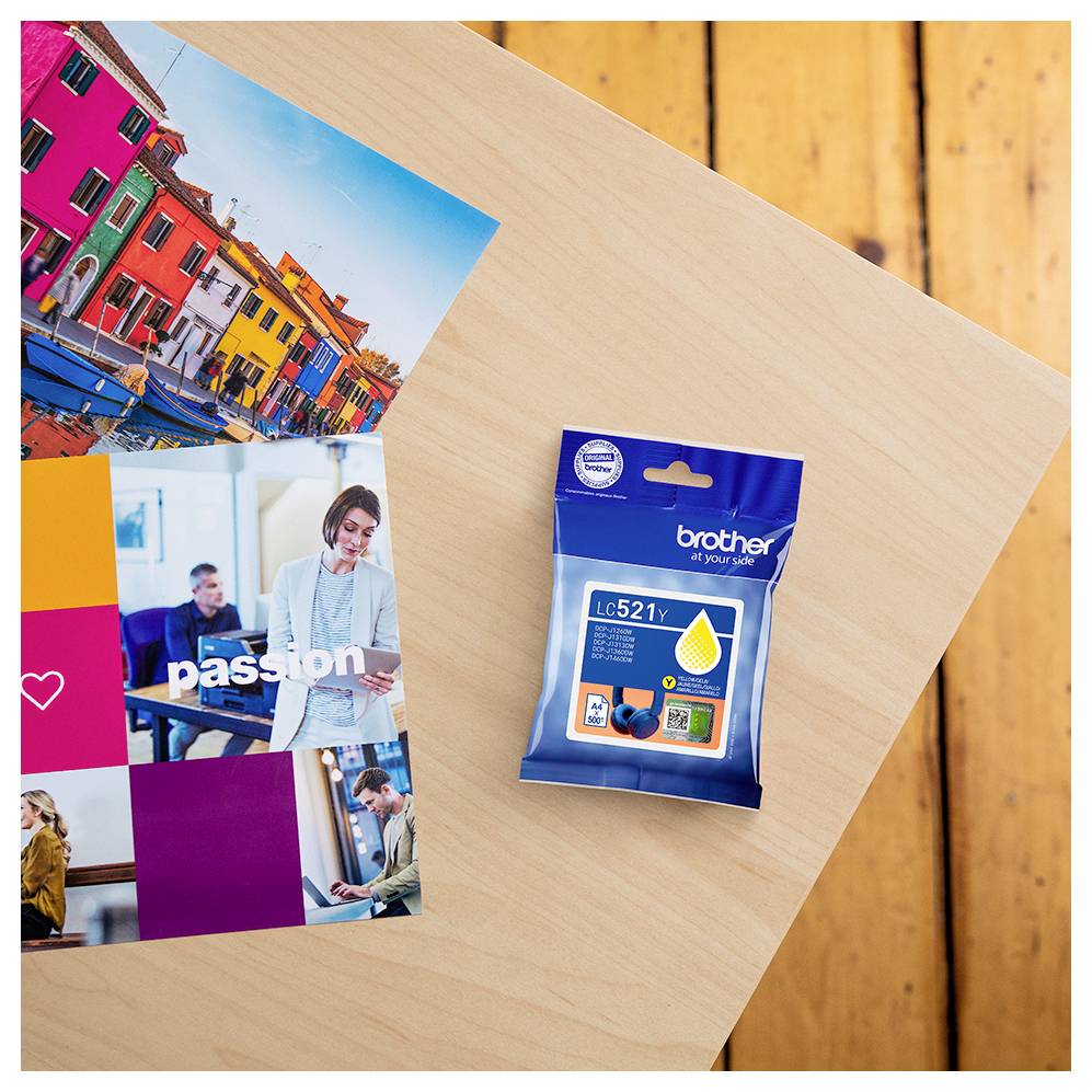 Brother atrament Brother LC521Y - Gelb - original - Kisse tusz oryginalny Żółty LC521Y-2