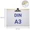 Podkładka z wyświetlaczem, oznaczona etykietą 'DIN A3', o wymiarach 42,7 cm x 34,9 cm i grubości 0,5 cm.