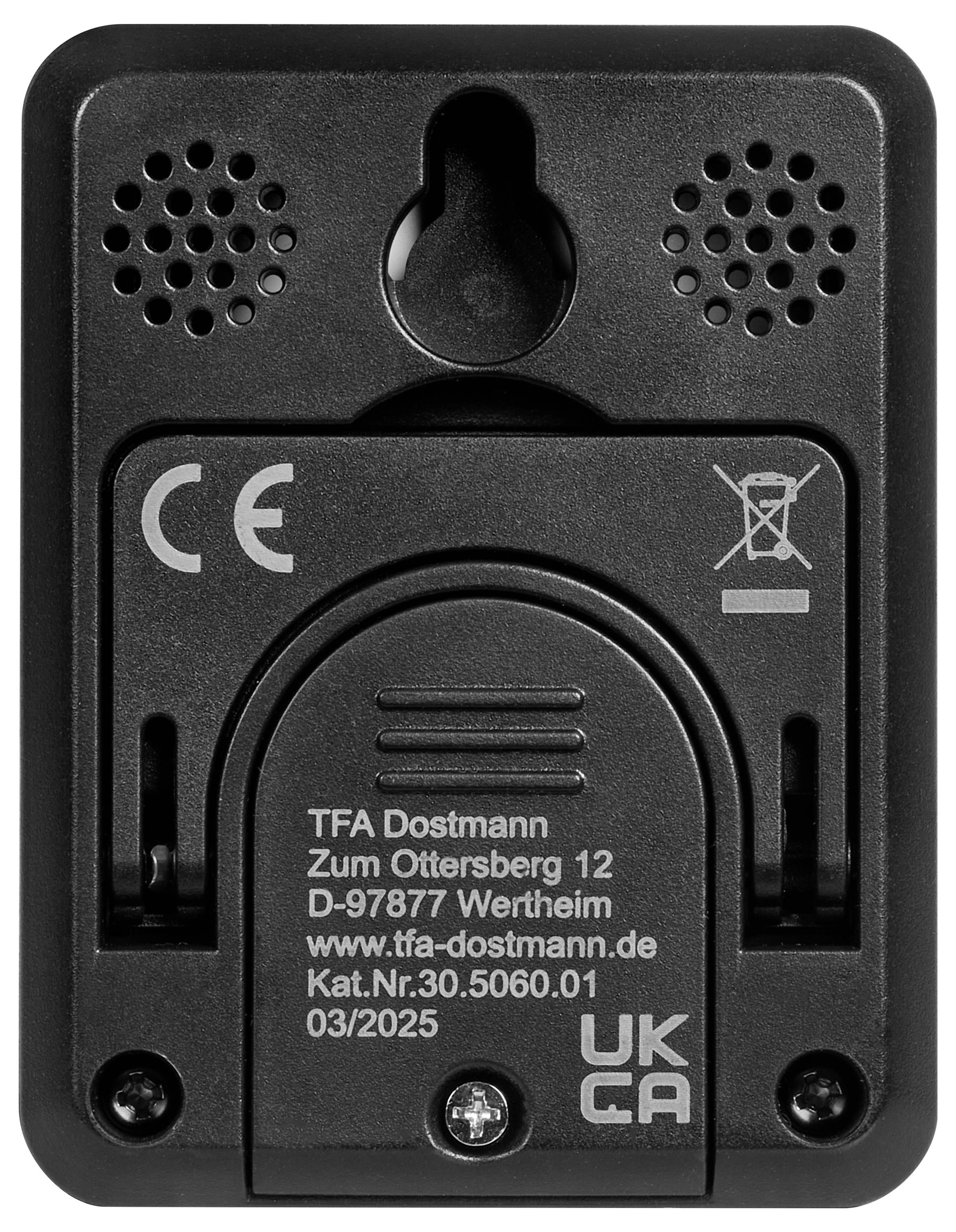 Гігрометр TFA Dostmann чорного кольору 30.5060.01