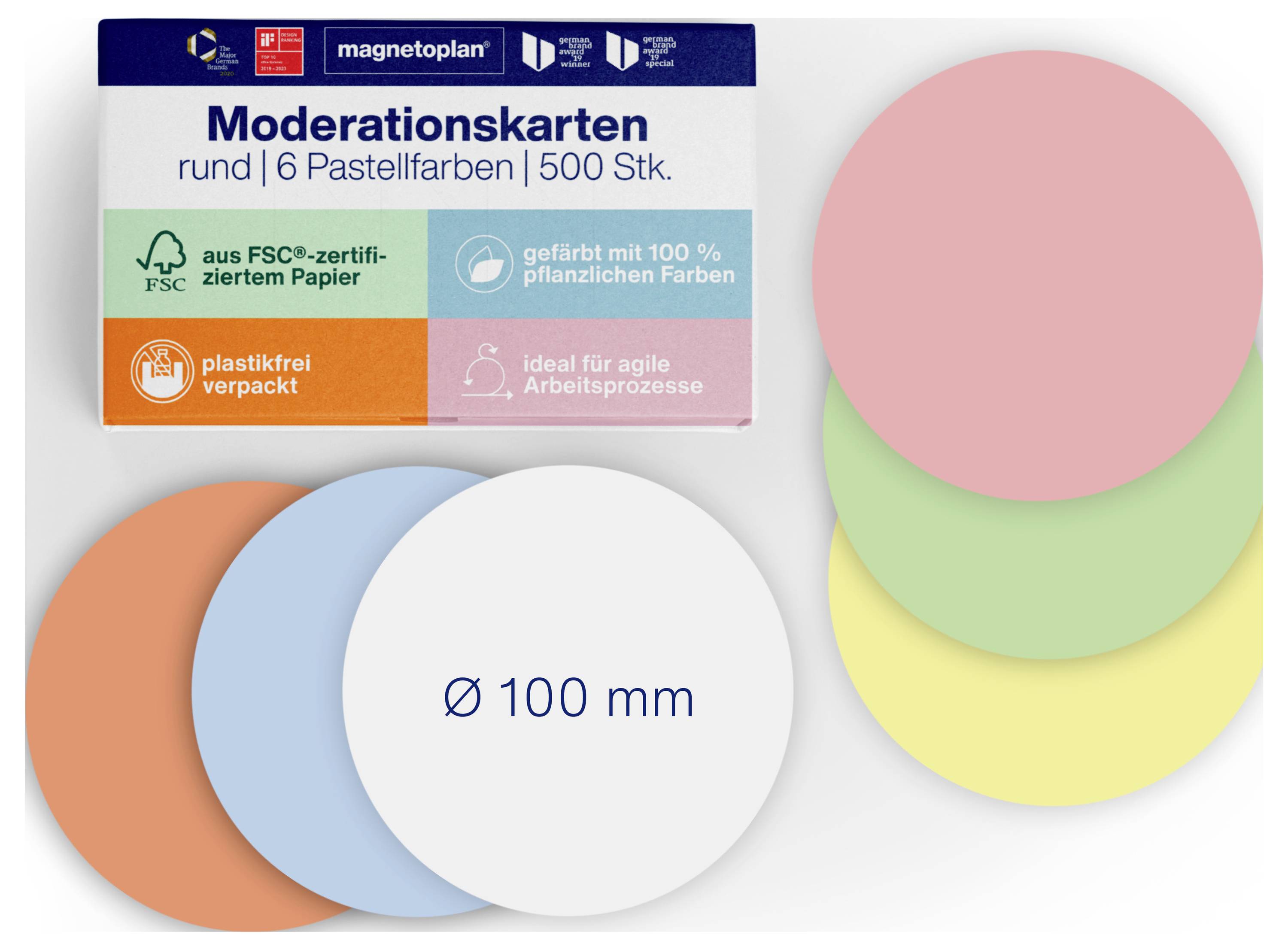 Картка модерації Magnetoplan 111151610 100 мм 500 шт.