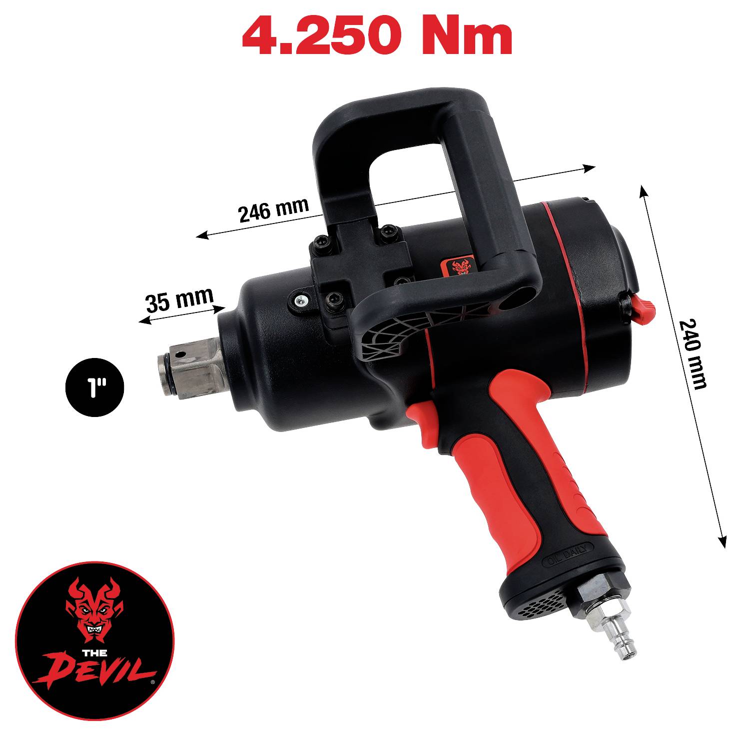 Пневматичний ударний гайковерт KS Tools 512.1015 4250 Нм