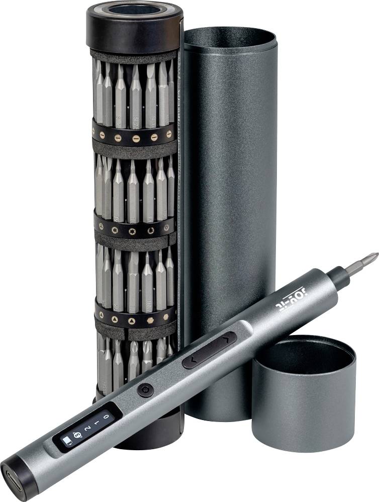 Набір інструментів Joy-it WE-0004 S2-SET-Drehmoment, бездротовий мультиінструмент, світлодіодний ліхтарик на батарейках у коробці