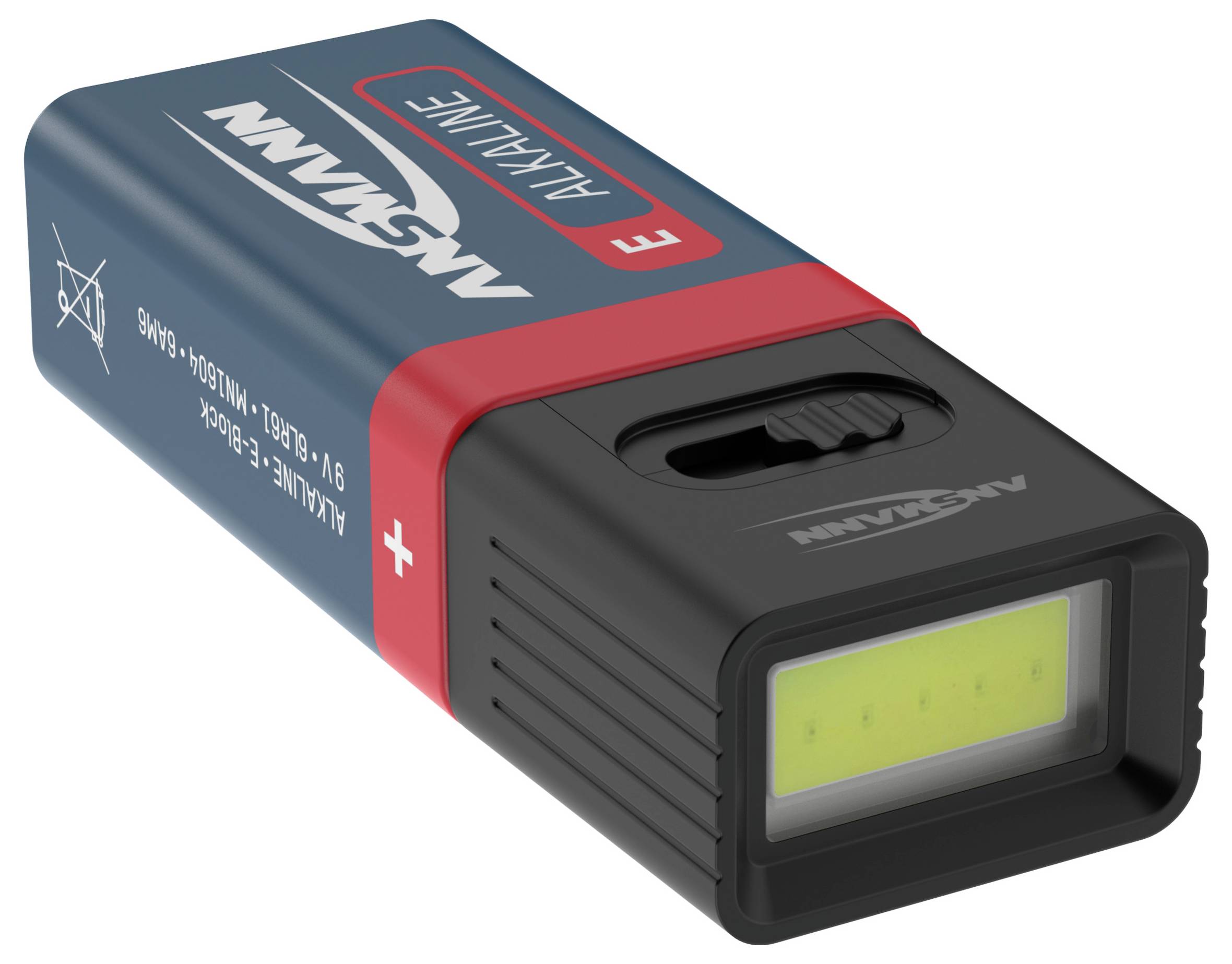 Ansmann 1600-0714 ANSMANN COB LED Mini-Leuchte betrieben durch 9V Batterie COB LED Ручна лампа на батарейках 3 Вт 60 лм