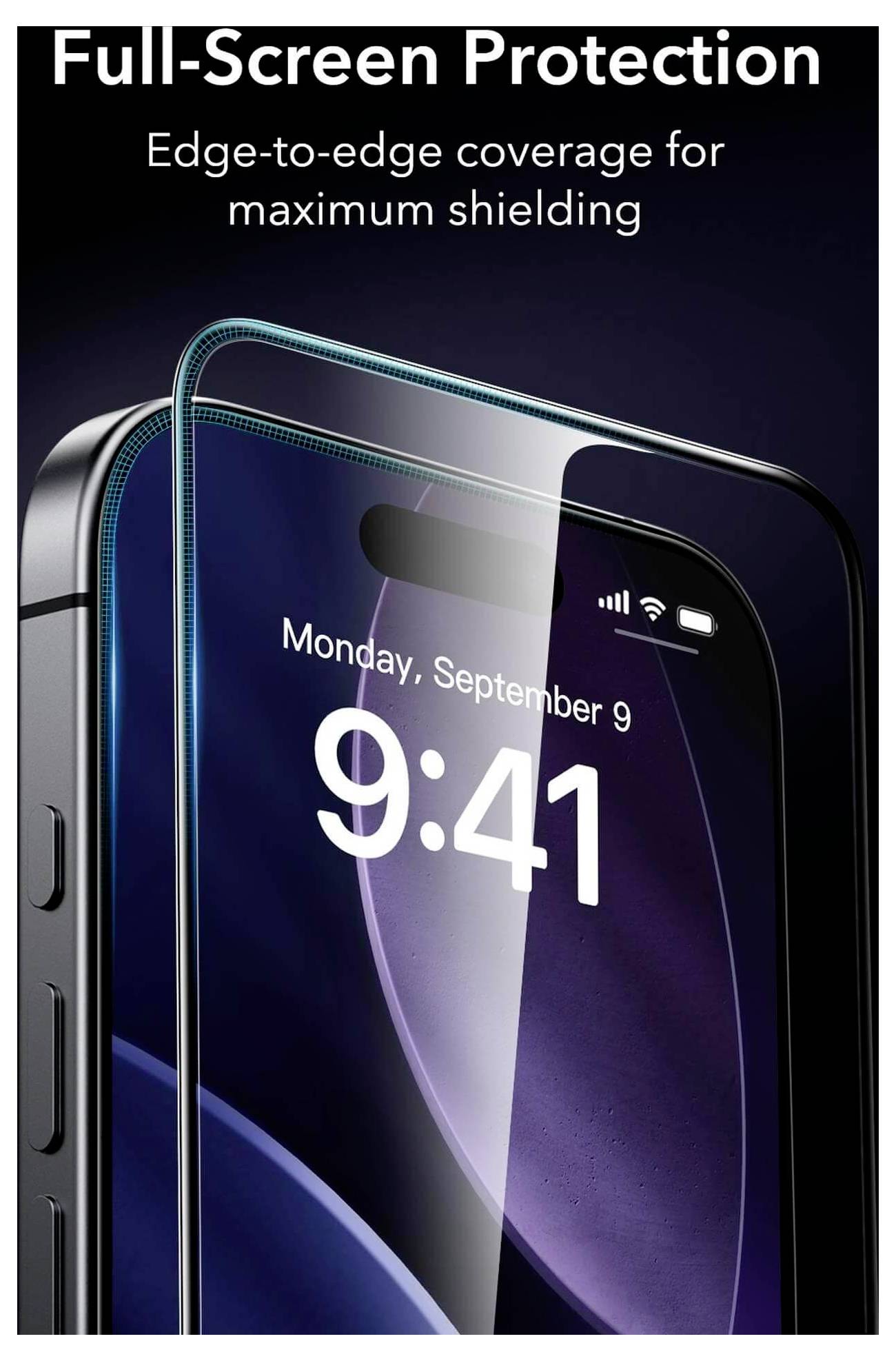 Pełna Ochrona Ekranu<br><br>Kompleksowa ochrona krawędź w krawędź, która zabezpiecza każdy cal Twojego smartfona przed zarysowaniami, stłuczeniami i codziennymi uszkodzeniami.
