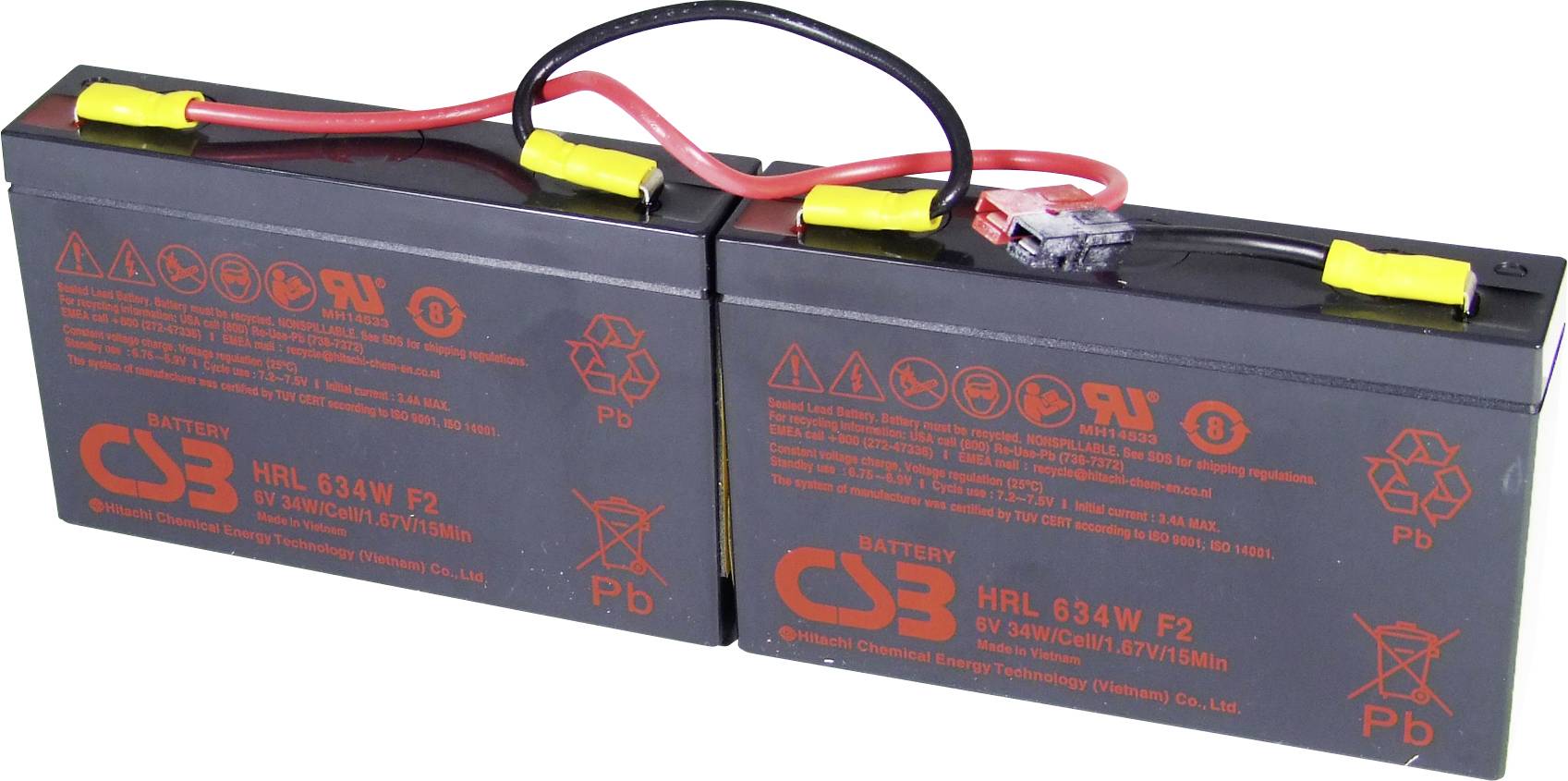 Комплект акумуляторів CSB Battery, 1 шт.