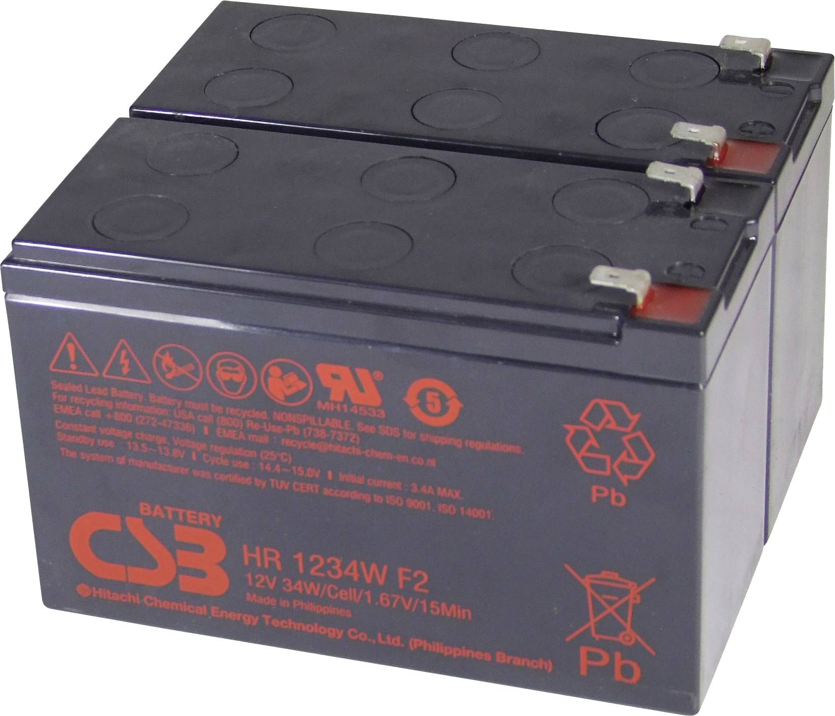 Комплект акумуляторів CSB Battery, 1 шт.