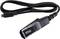 Czarny kabel USB z wtyczką micro USB na jednym końcu i specjalistycznym złączem na drugim, zazwyczaj stosowany do konkretnych urządzeń.