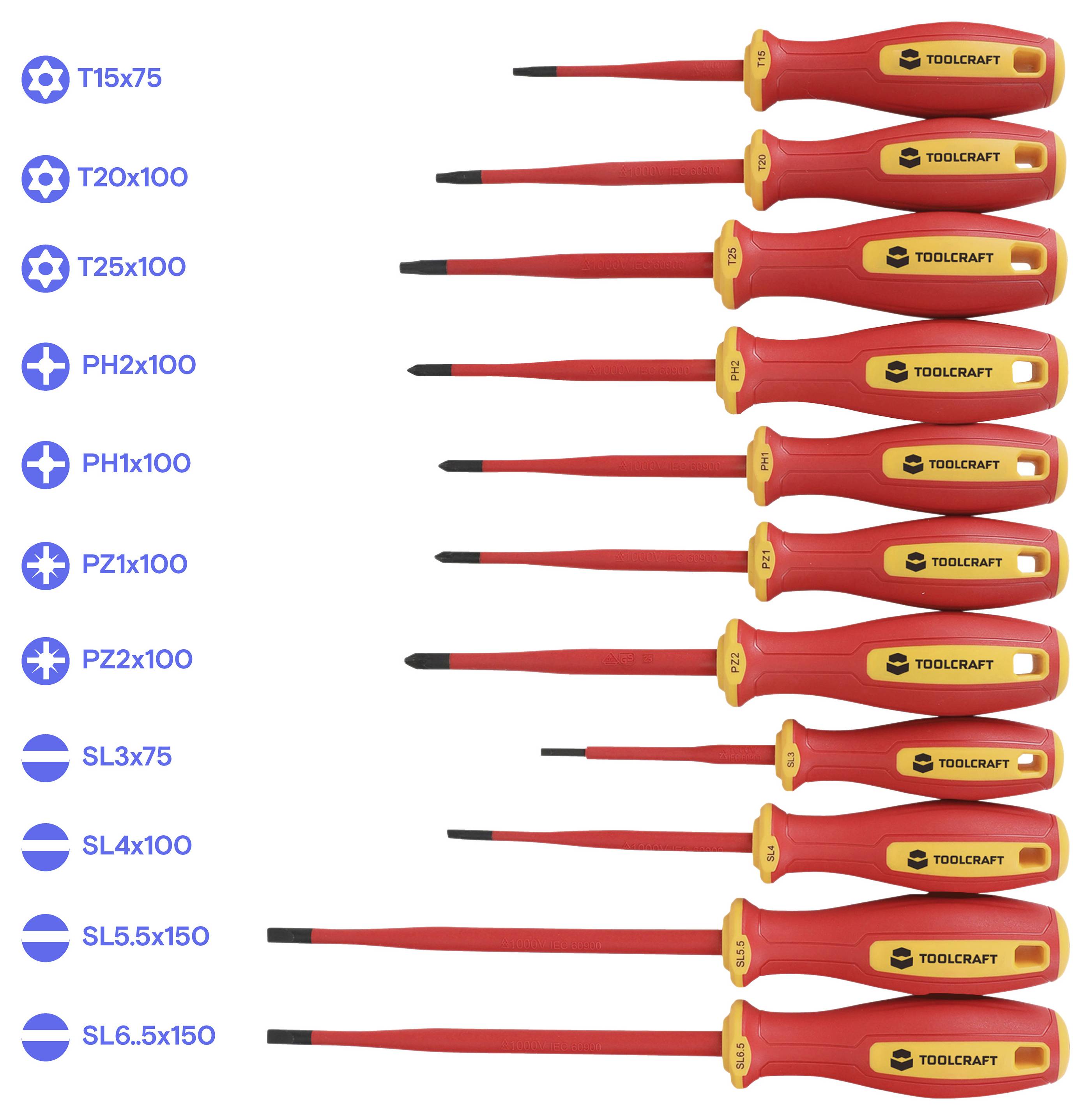 Zestaw wkrętaków TOOLCRAFT TO-10565919-1