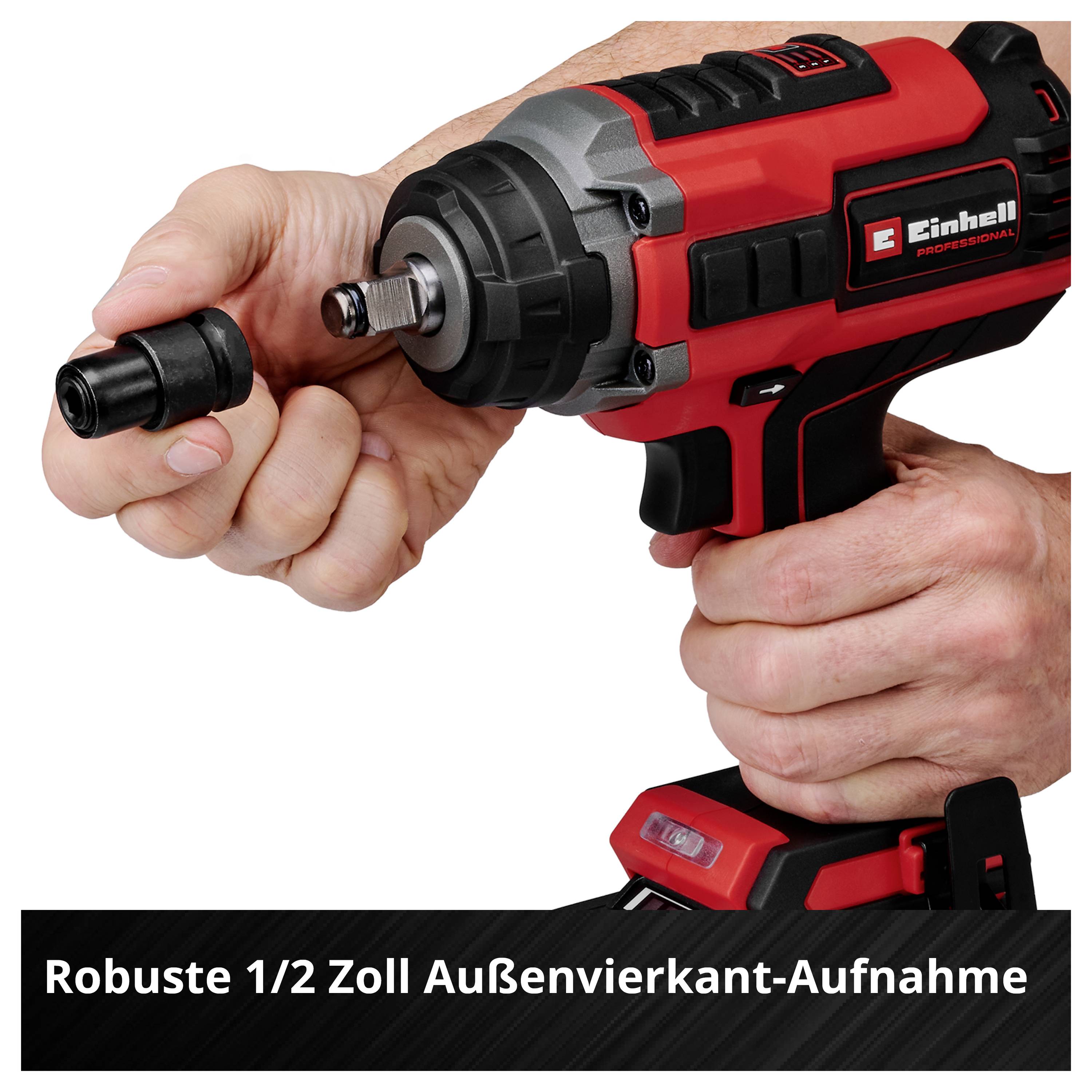 Einhell Professional IMPAXXO 18/450 4510074 Акумуляторний ударний гайковерт 450 Нм 18 В Кількість акумуляторів у комплекті 1 4 Ah 