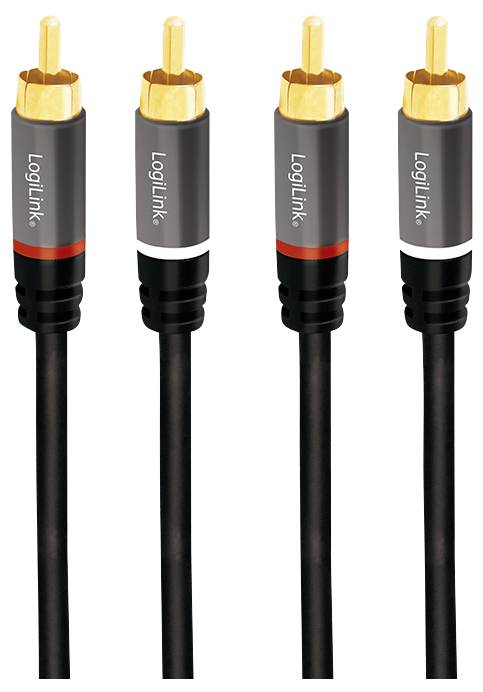 Аудіокабель LogiLink CA1206 CA1206, RCA/Cinch, 3,0 м