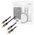 Kabel audio LogiLink 3m 2 x 2 Cinch (RCA) w opakowaniu, prezentujący pozłacane złącza dla poprawionej jakości dźwięku.