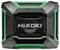 Prostokątny czarno-zielony głośnik z nazwą marki 'Hikoki' widoczną na przedniej kratce, sugerujący wytrzymałość i nowoczesny design.