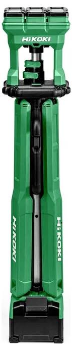 Zielone narzędzie budowlane HiTOKI, rozpoznawalne po oznaczeniach firmowych, z metalowymi komponentami, przeznaczone do ciężkich zadań.