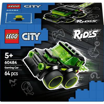 Zestaw samochodowy z serii 'LEGO City', dla dzieci od 5 lat, zawiera 64 elementy, przedstawiający pojazd w kolorach czarnym i zielonym.