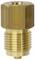 Mosiężny złącznik gwintowany z sześciokątną górą i gwintem od dołu, służący do łączenia rur w instalacjach hydraulicznych.