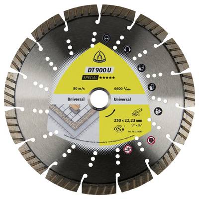 Klingspor 325028 DT 900 U Special Tarcza tnąca diamentowa Średnica 180 mm Średnica otworu 22.23 mm Materiały budowlane, -0