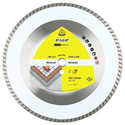 Klingspor 334092 DT 310 UT Extra Tarcza tnąca diamentowa Średnica 300 mm Średnica otworu 20 mm Materiały budowlane, Beto-0
