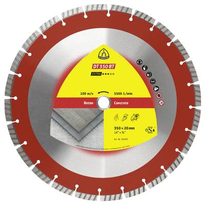 Klingspor 354799 DT 350 BT Extra Tarcza tnąca diamentowa Średnica 400 mm Średnica otworu 25.4 mm beton 1 szt.-0