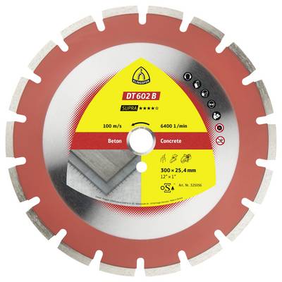 Klingspor 325167 DT 602 B Supra Tarcza tnąca diamentowa Średnica 500 mm Średnica otworu 25.4 mm Stary beton, zbrojony 1 -0
