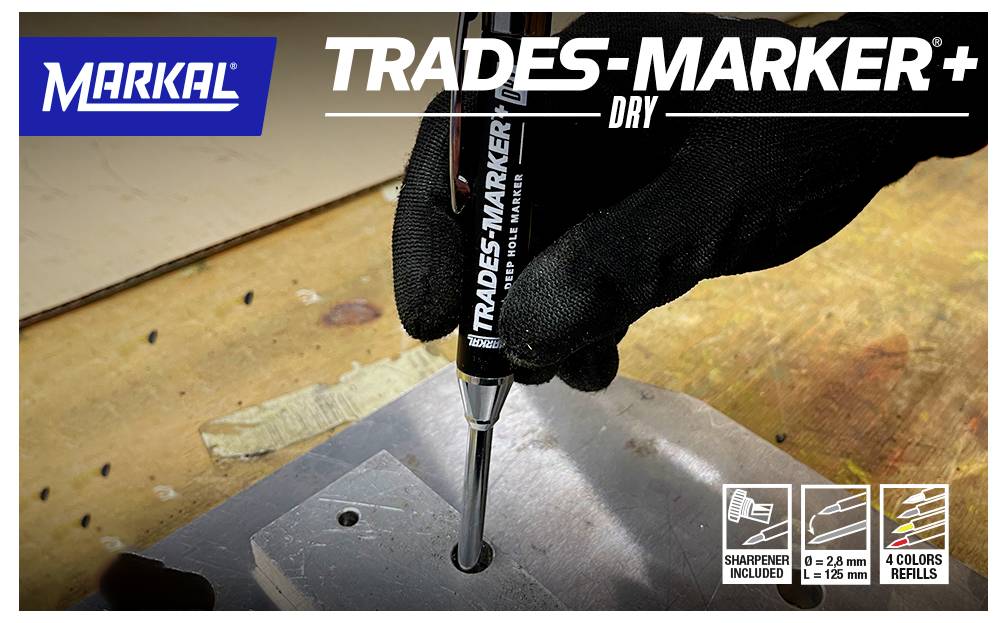 Маркер для глибоких отворів Markal TRADES-MARKER+ DRY 22225