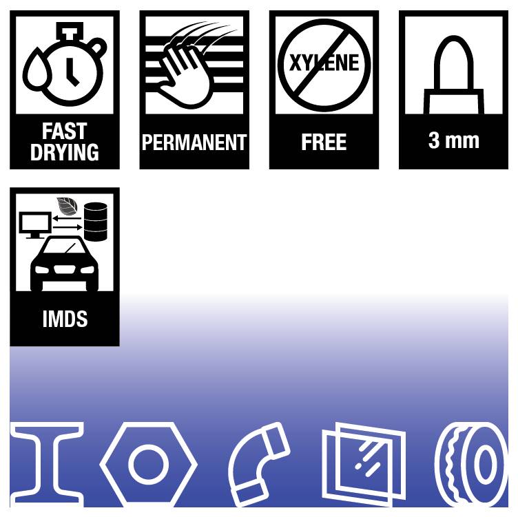 Marker permanentny Markal DURA-INK BULLET TIP-2
