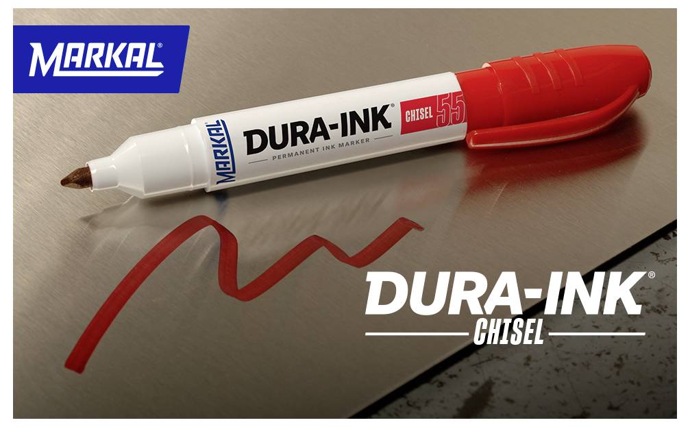 Перманентний маркер Markal DURA-INK CHISEL 22244 червоний, чорний Водостійкий: Так
